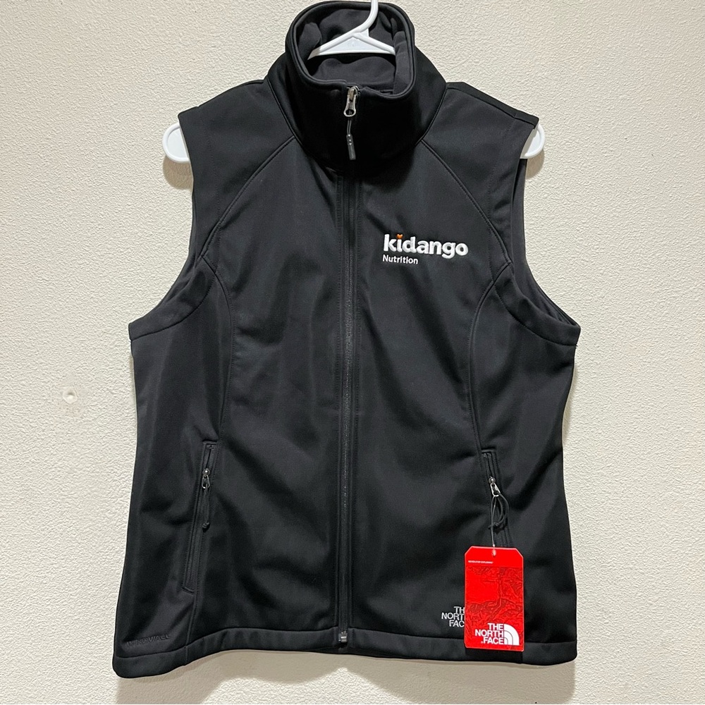 NWT The North Face Vest Ridgewall Full Zip Company Logo Women's Large Black